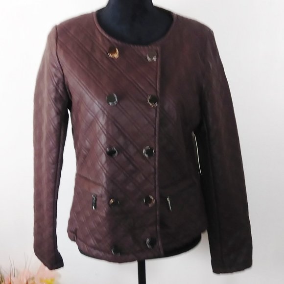 VERTIGO PARIS Faux Leather Jacket Size Medium - Picture 1 of 8